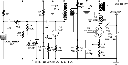 Long Range FM Transmitter Circuit