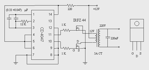 Simple DC to AC Inverter