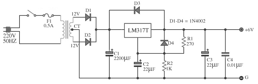LM317 Power Supply Circuit