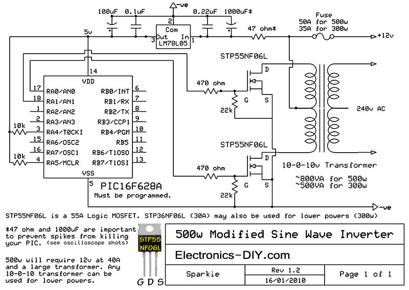 500W Modified Sine Wave Inverter