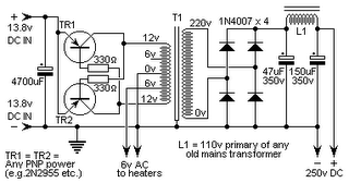DC13.8V to DC250V Inverter Circuit