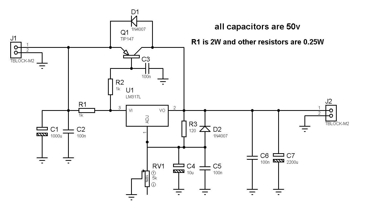 1.2-36V 5A Adjustable Power Supply with LM317